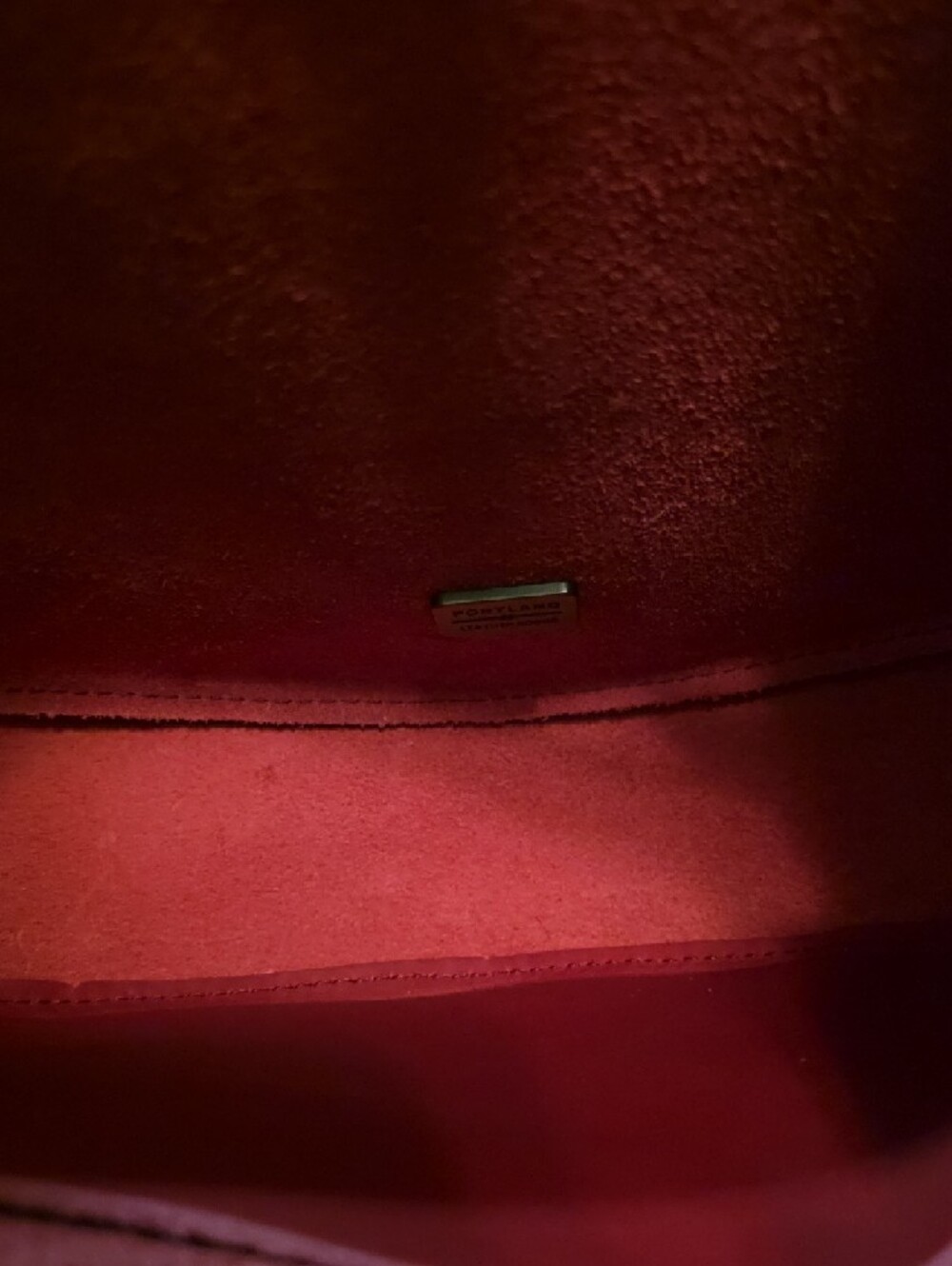 Portland Leather Moon Shot Shoulder Bag- Berry - Picture 2 of 3